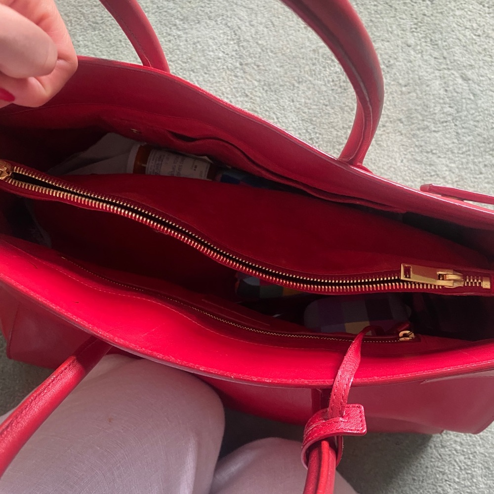Saint Laurent LARGE Sac Du Jour, Red, YSL Hedi Slimane - Picture 8 of 16